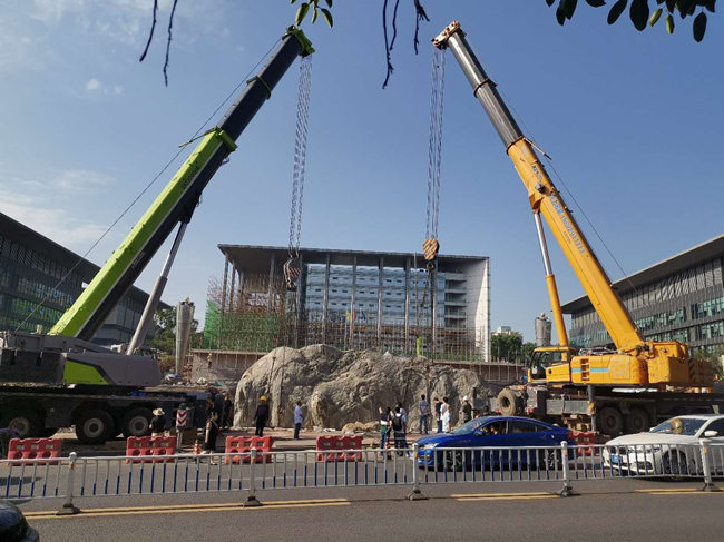 高淳风景石吊装搬运